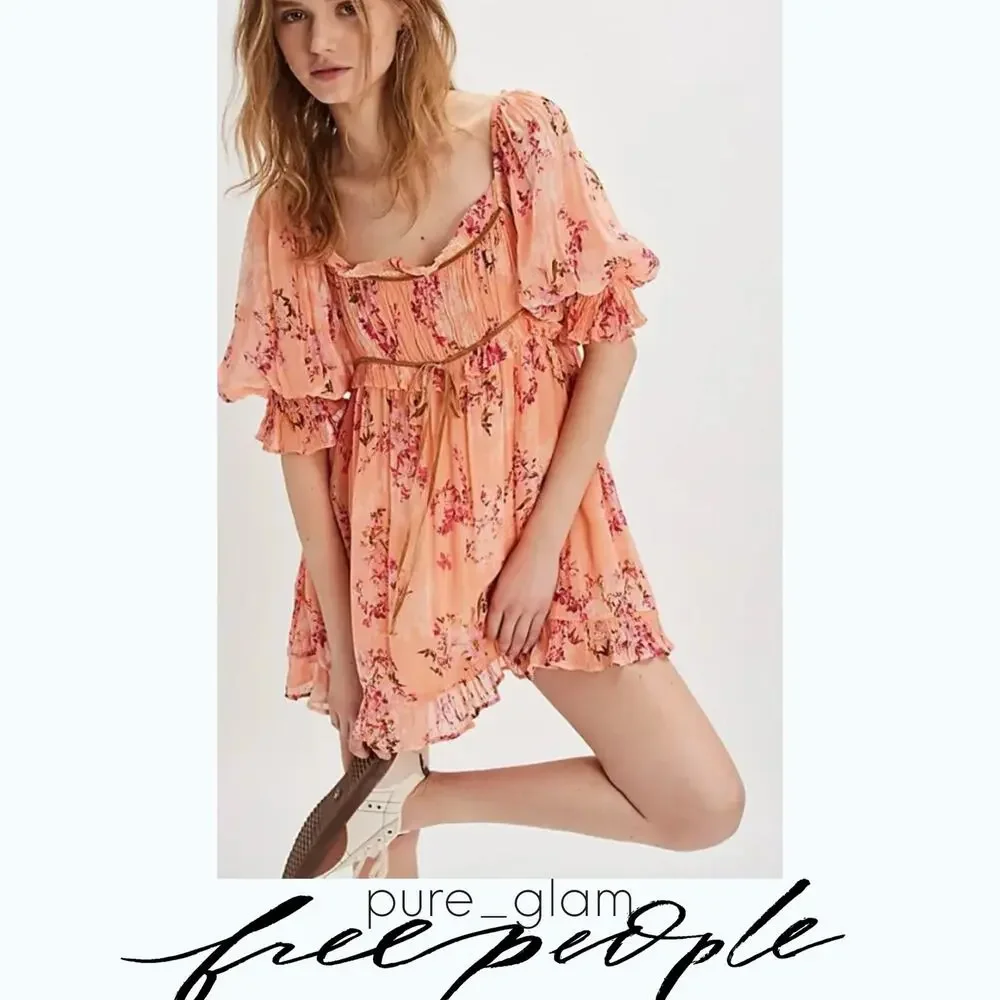Free People floral mini dress